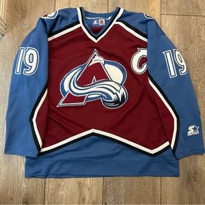 90’s VINTAGE - Colorado Avalanche Jersey by Starter - #19 Joe Sacik